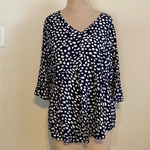 NWT navy and white pullover shirt